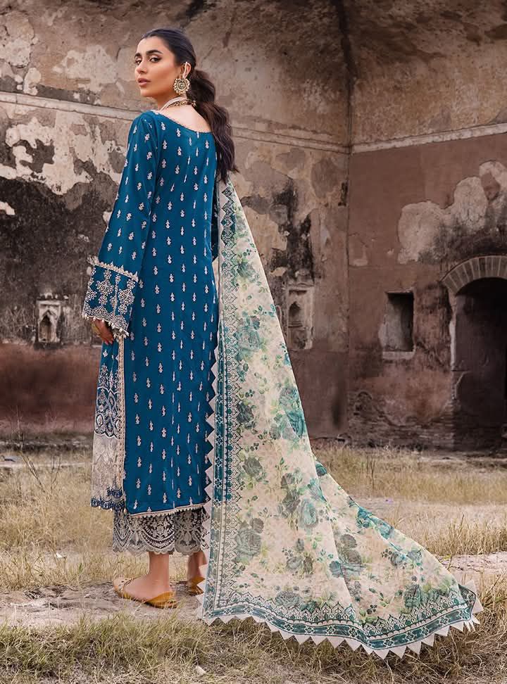 ZAINAB CHOTANI chikankari cotton embroidered unstitced 3pc